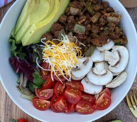low carb taco salad with salsa ranch dressing happy honey kitchen