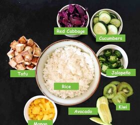 vegan poke bowl crispy tofu, Ingredients