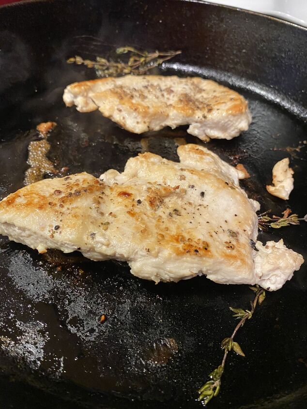 weeknight chicken dinner, Chicken breast pounded to 3 4 inches