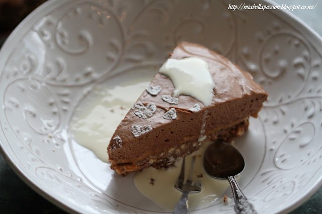 caramel chocolate mousse tart