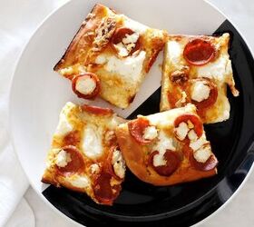 Loaded with pepperoni and 3 crazy delicious cheeses, this easy recipe is a fresh take on pizza