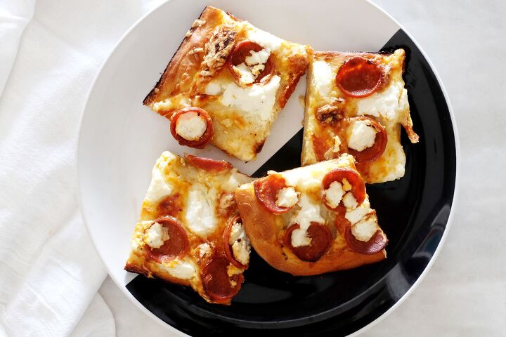 pepperoni three cheese white pizza