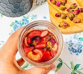 Quick Rose Pickled Rhubarb Recipe