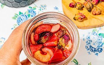 Quick Rose Pickled Rhubarb Recipe
