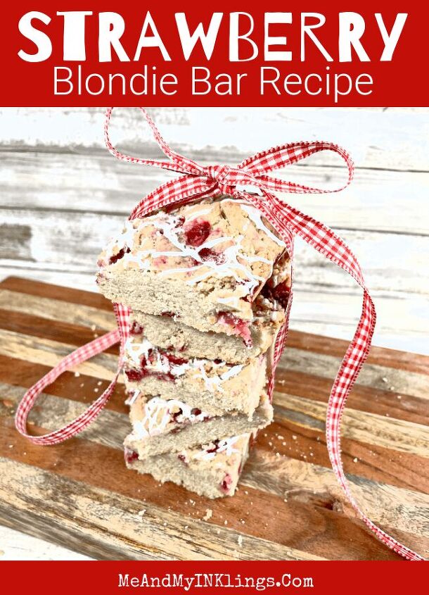 gluten free strawberry blondie bar recipe