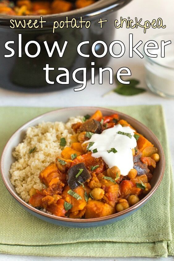 sweet potato and chickpea slow cooker tagine