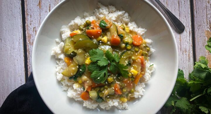 simple veggie thai green curry