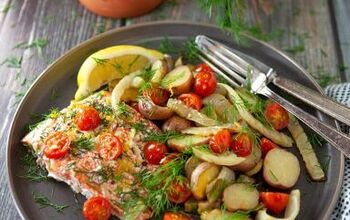 Roasted Salmon With Fennel, Tomatoes, and Potatoes