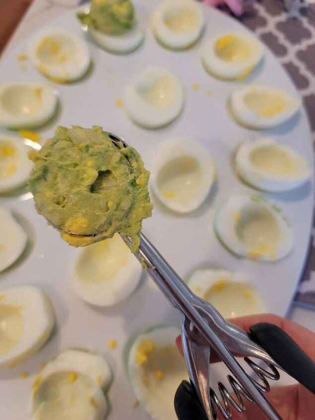 deviled eggs with avocado mash instead of mayo