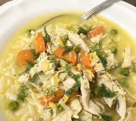 chicken orzo soup with lemon and dill