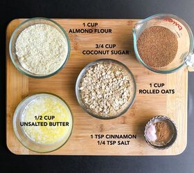 easy apple berry crumble crisp, Crumble topping ingredients