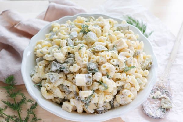 the best dill pickle pasta salad