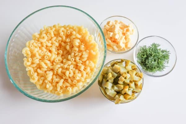 the best dill pickle pasta salad