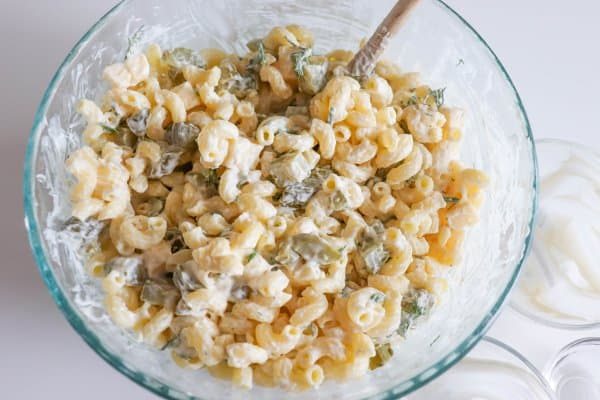 the best dill pickle pasta salad
