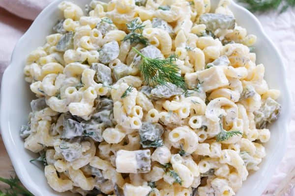 the best dill pickle pasta salad