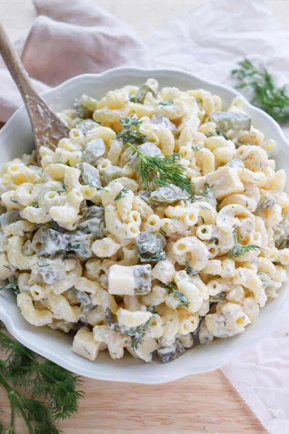 the best dill pickle pasta salad