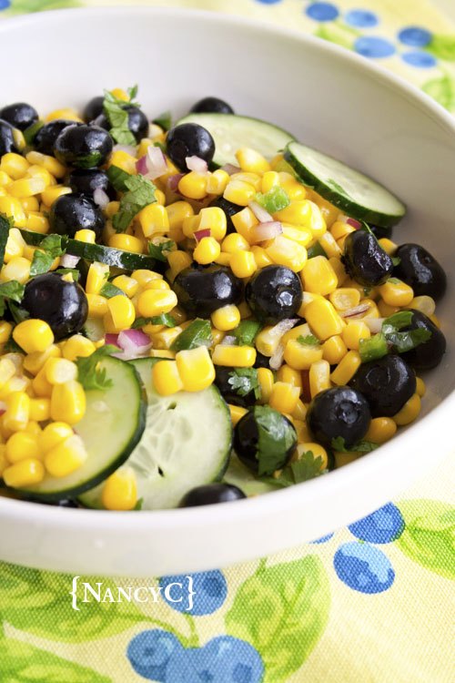 corn and blueberry salad