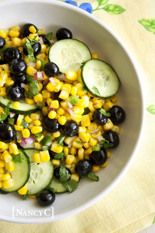 corn and blueberry salad