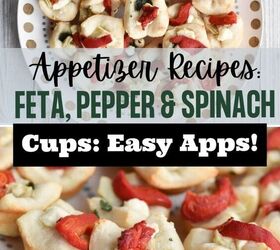 easy appetizer recipe feta pepper spinach cups