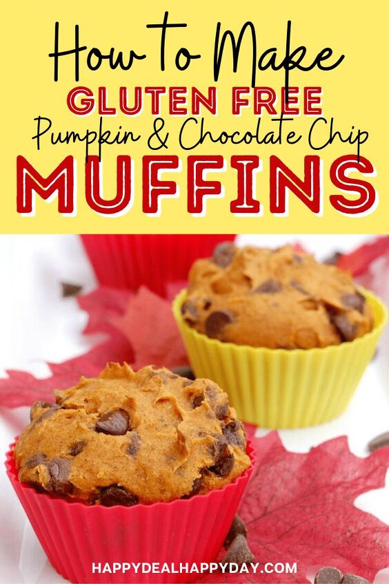4 ingredient gluten free pumpkin chocolate chip muffins