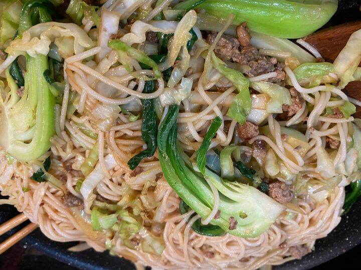 easy thick vermicelli noodle stir fry