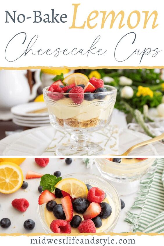 classic no bake lemon berry cheesecake cups