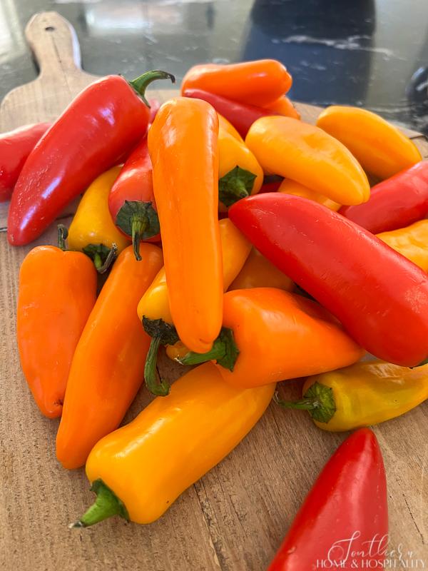 sausage stuffed sweet mini peppers