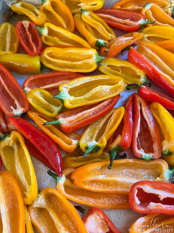 sausage stuffed sweet mini peppers