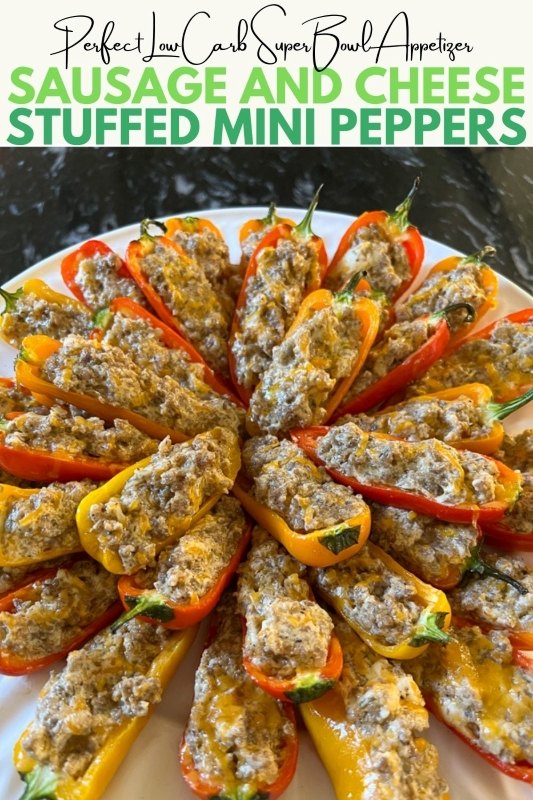 sausage stuffed sweet mini peppers