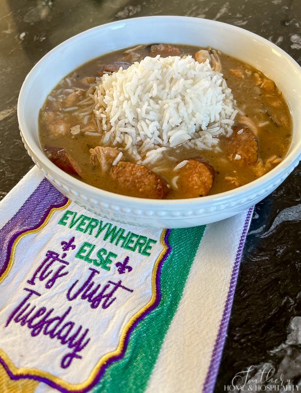 short cut chicken and sausage gumbo