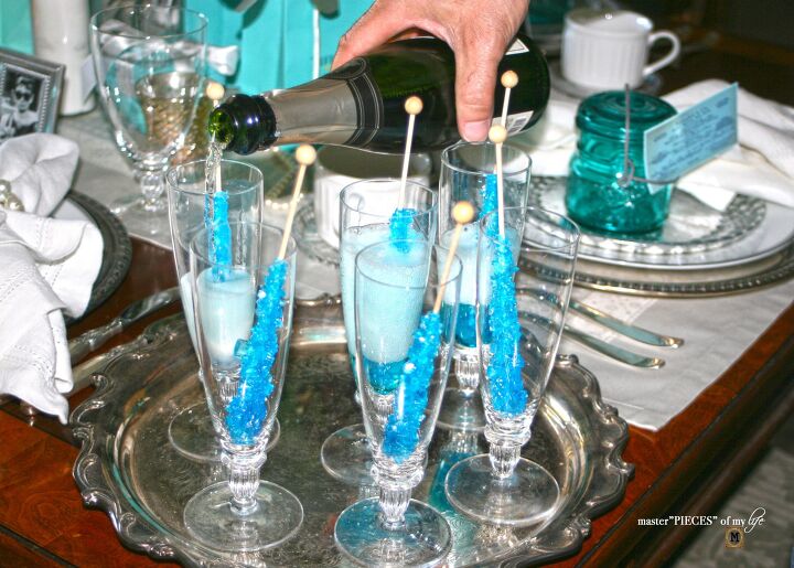 rock candy champagne cocktail