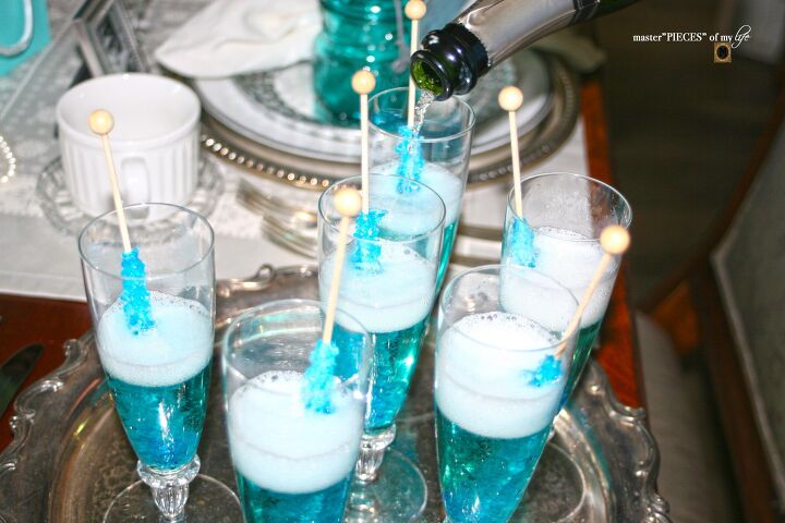 rock candy champagne cocktail