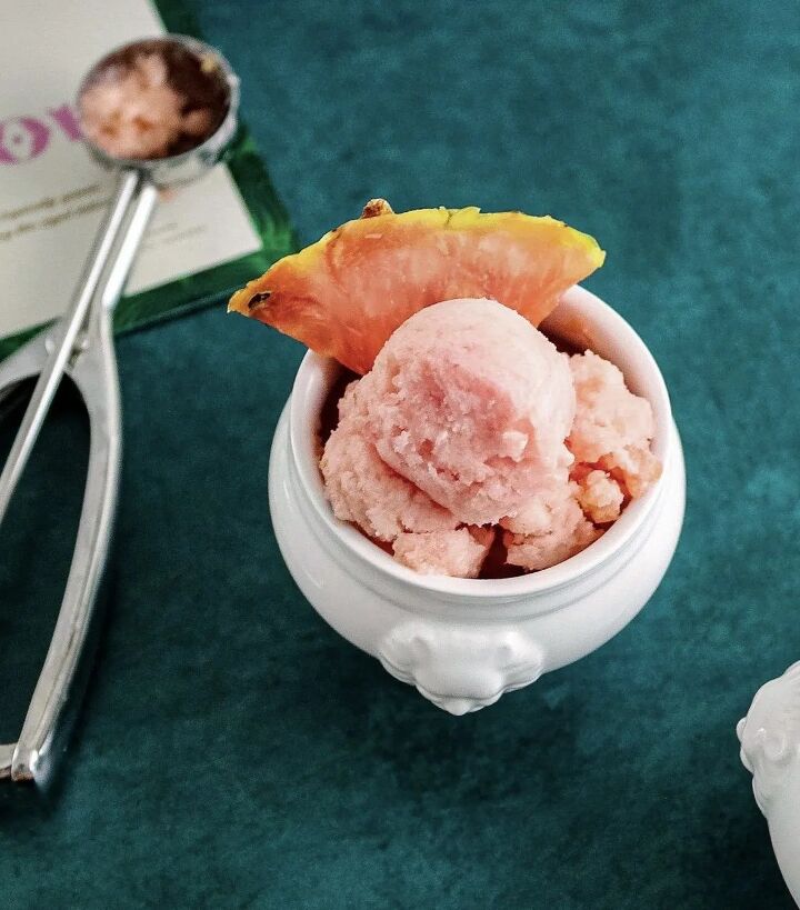 quick and easy exotic pink pineapple sorbet