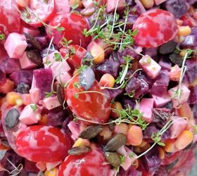 vegan beet salad with feta all plant based ingredients