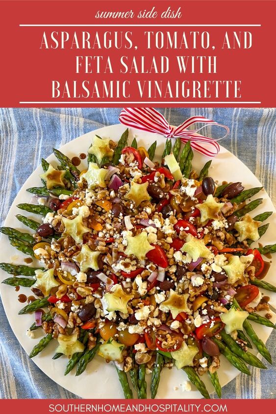 asparagus tomato and feta salad with balsamic vinaigrette