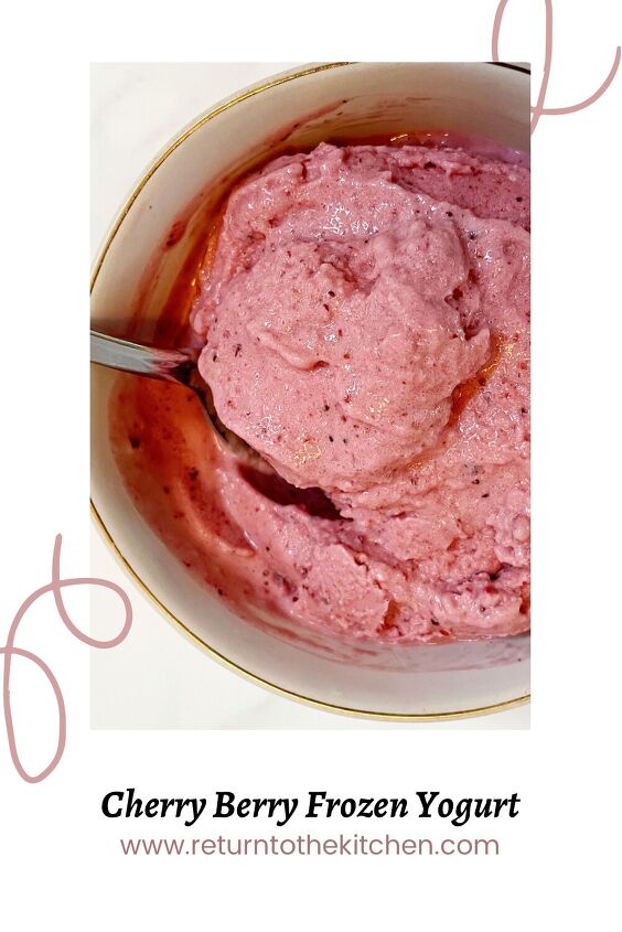 cherry berry frozen yogurt no churning required