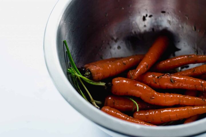 ninja air fryer roasted carrots with vegan labneh