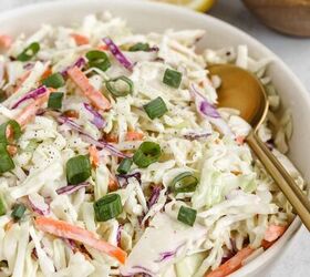 Turn a regular bag of coleslaw into the creamiest, most satisfying side salad EVER