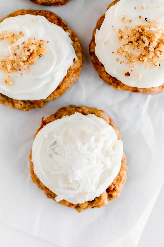 chewy carrot cake cookies with cream cheese frosting