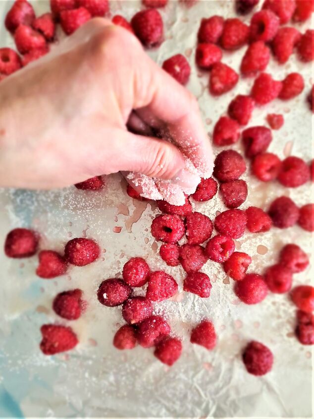 how to make sugared champagne raspberries