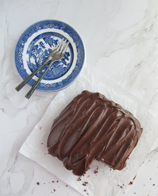chocolate snack cake with hersheys perfectly chocolate frosting