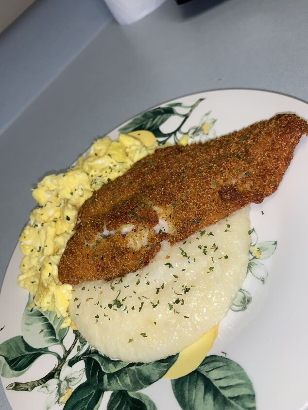 southern fried swai fish and grits