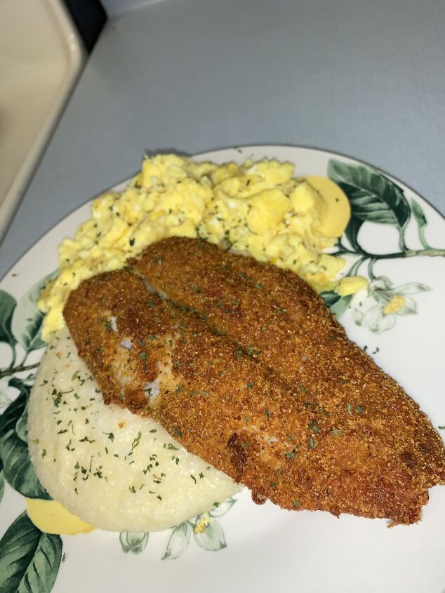 southern fried swai fish and grits