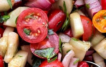 Simple Salad With Cucumber, Tomato, Onion Recipe