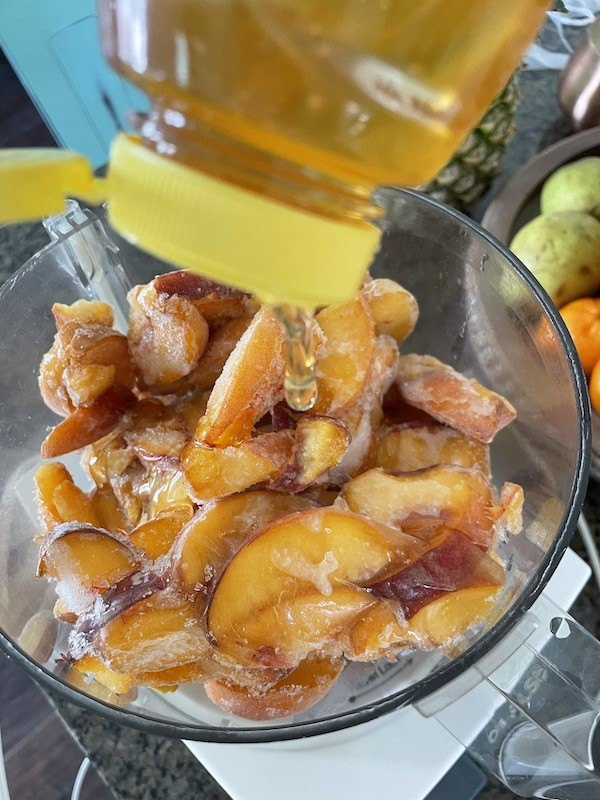 quick easy peach sorbet recipe