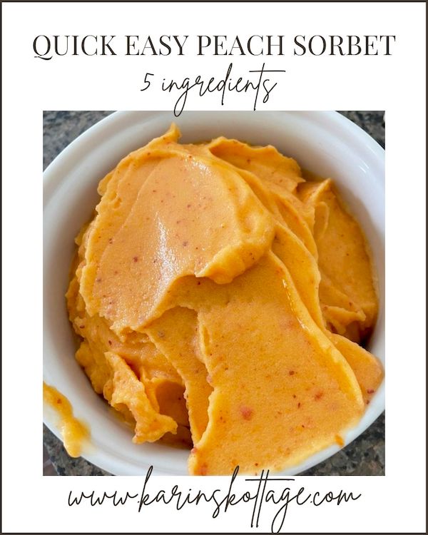 quick easy peach sorbet recipe