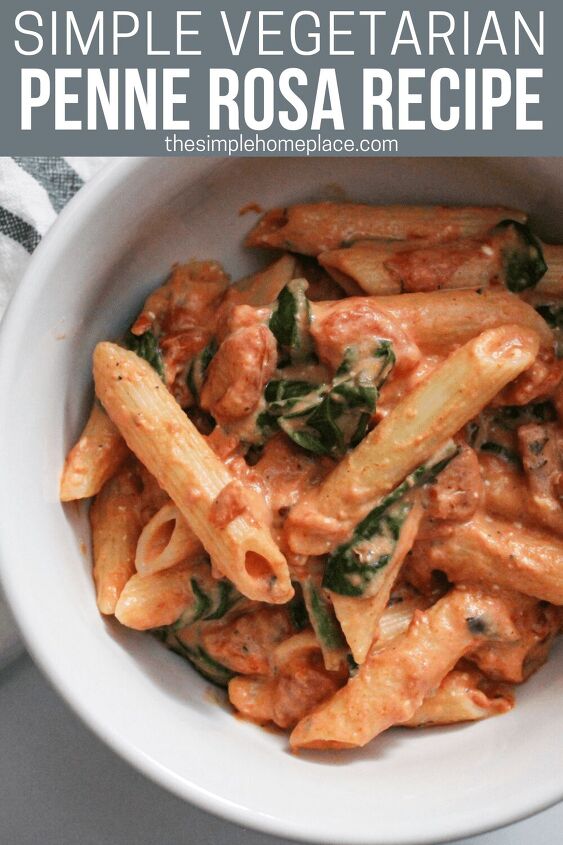 simple vegetarian penne rosa recipe