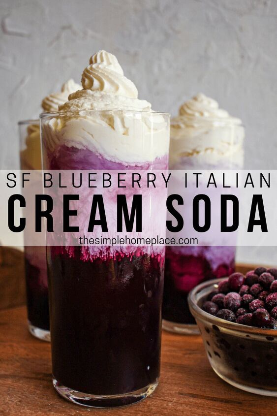 sugar free blueberry italian cream soda