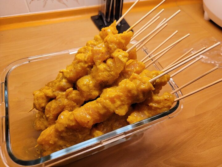 chicken satay skewer