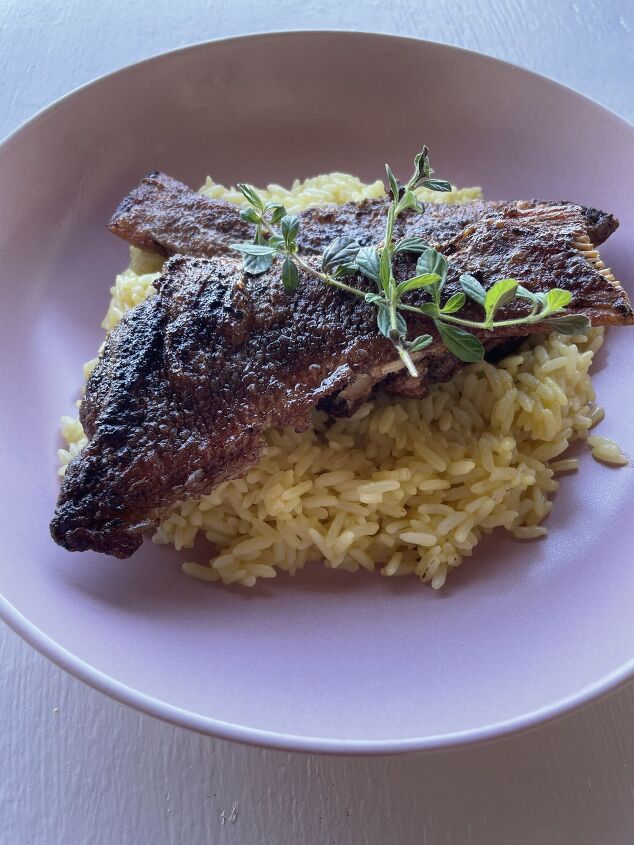 Pan Fried Snapper & Saffron Rice | Foodtalk